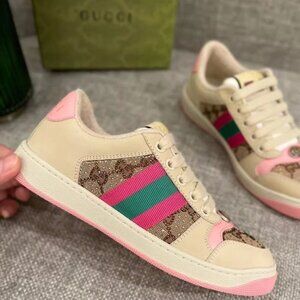 Gucci Beige and Pink Women's Sneakers